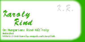karoly rind business card